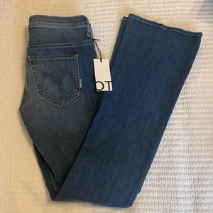 NWT Mother Jeans “The Slacker” Honky Tonk Cinderella Slight Flare 26 x 33 inseam